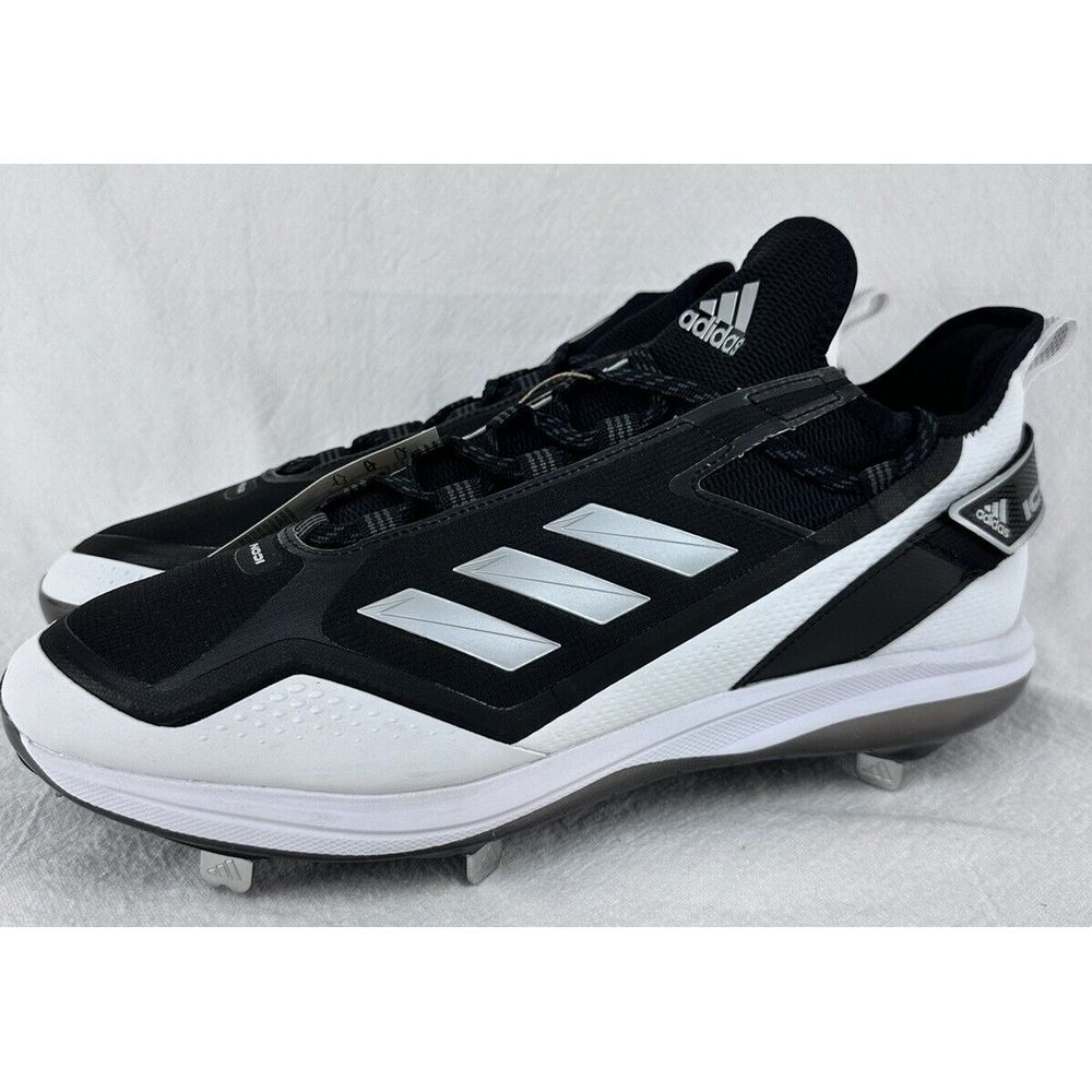 Adidas Mens Icon 7‎ Boost Black White Metal Baseball Cleats FY4178 Size 14.  A4
